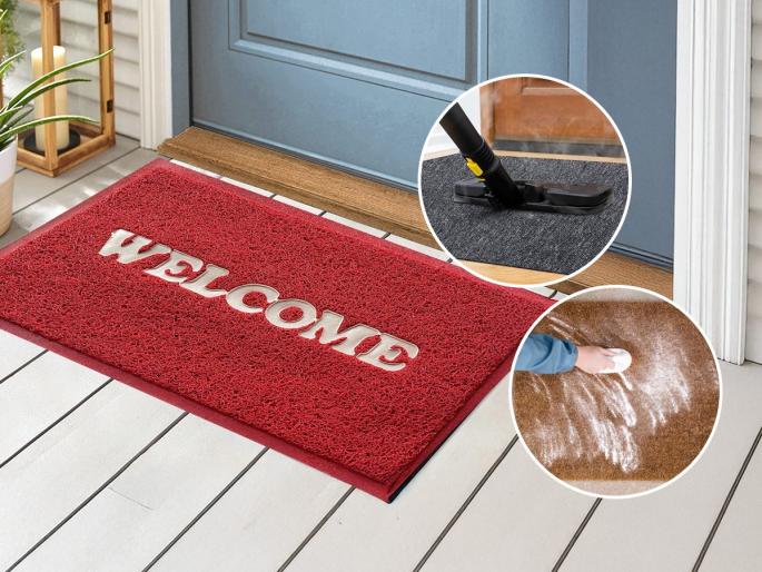 how to clean Black and dirty doormats 4 cleaning hacks doormats will be clean with less effort | काळीकुट्ट-घाणेरडी पायपुसणी म्हणजे घरात सतत आजारपण! ३ उपाय, कमी मेहनतीत पायपुसणी होतील स्वच्छ
