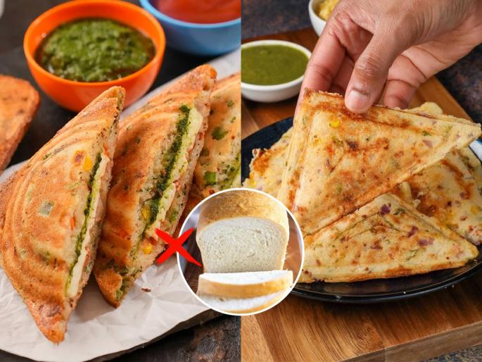 Make semolina sandwiches without using bread! Easy, crunchy and nutritious | ब्रेड न वापरता करा रव्याचे सॅण्डविच! सोपे, कुरकुरीत आणि पौष्टिक, पावसाळ्यात खा पोटभर चमचमीत