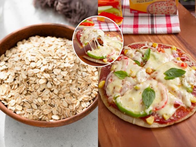 Quick Oats Pizza Recipe No Oven, No Yeast, No Maida OATS PIZZA Healthy Pizza Healthy Oats pizza recipe cheesy Otas pizza | मुलांना पिझ्झा आवडतो ना, करा हट्ट पूर्ण! पाहा पौष्टिक ओट्स पिझ्झा - खाऊ द्या पोटभर...