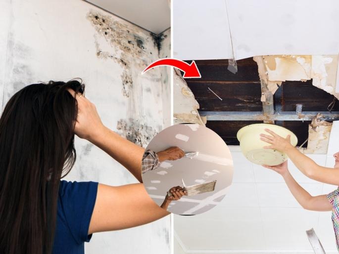 Remedies for Water Leakage from Ceiling Monsoon Tips Roof water leakage solutions Repair & waterproofing tips How to Fix Leaky Roofs for Monsoon How to Save Your Roof From Water Leaks | पावसाळ्यात छत गळते, भिंतीना ओल- बुरशी येते? पावसापूर्वी करा ४ सोपे उपाय, त्रास होईल कमी...