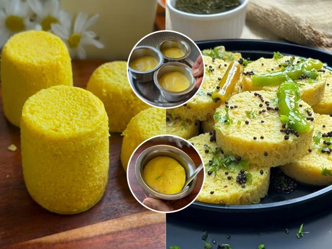 Instant Dhokla recipe in glass Make Instant Dhokla In A Glass school tiffin box lunch box recipes for kids | चक्क ग्लासमध्ये करा विकतपेक्षा भारी खमण ढोकळा घरीच! पाहा ‘ग्लासातल्या ढोकळ्याची’ रेसिपी, शाळेचा डबा स्पेशल...