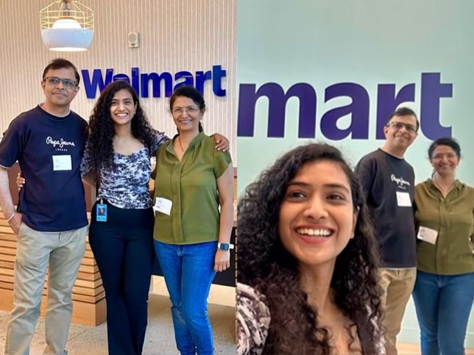 Indian woman takes parents to her Walmart office in US viral video of indian parents Melts Hearts Online | लेक असावी तर अशी! लेकीचं अमेरिकेतलं ऑफिस पाहून भारावून गेले आई- वडील, व्हिडिओ व्हायरल
