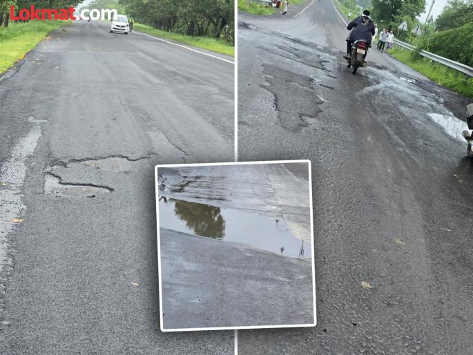 Amravati, Shirala to Chandurbazar road uprooted in two years; 200 crores in water? | अमरावती, शिराळा ते चांदूरबाजार रस्ता दोन वर्षांतच उखडला; २०० कोटी पाण्यात ? Amravati, Shirala to Chandurbazar road uprooted in two years; 200 crores in water? | अमरावती, शिराळा ते चांदूरबाजार रस्ता दोन वर्षांतच उखडला; २०० कोटी पाण्यात ?