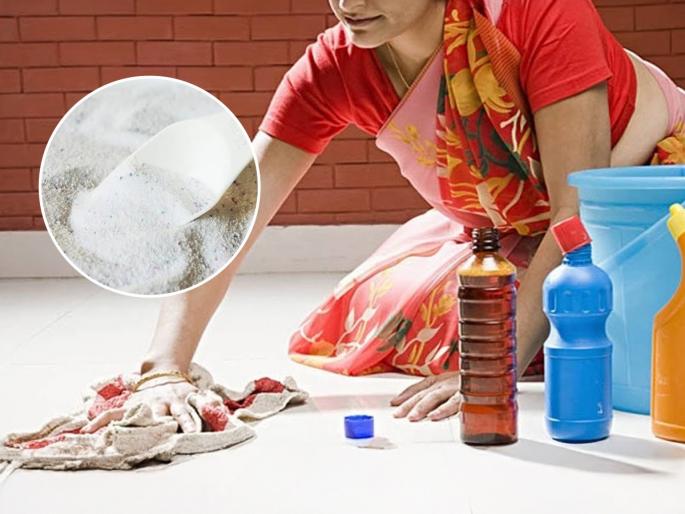 Home Remedies For Floor Cleaning : Use Salt, Vinegar In Water Before Mopping | फरशी मळकट, काळी दिसते? लादी पुसण्याच्या पाण्यात १ चमचा हा पदार्थ घाला, चमकेल फरशी