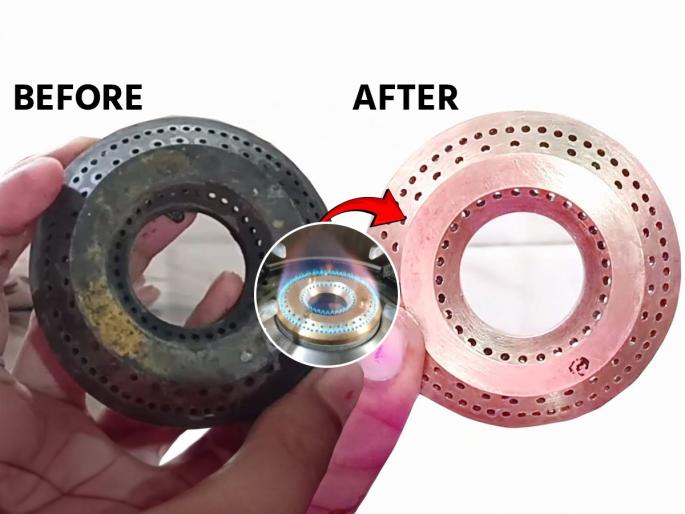 Tricks To Clean Dirt Gas Stove : How To Save Gas Stove Easy Way To Clean Gas Stove | गॅस बर्नर अस्वच्छ-गॅस नीट पेटतही नाही? ‘या’ पद्धतीने करा स्वच्छ- स्वयंपाक होईल मस्त