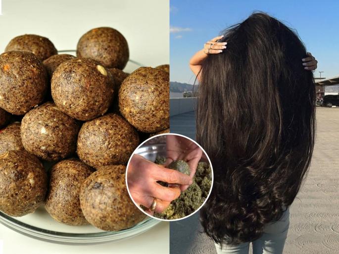 Biotin Laddu For Hair Growth : Biotin Laddu For Hair Fall Control Biotin Laddu Recipe | रोज गळून केसांचं शेपूट झालंय? सकाळी हा प्रोटीनयुक्त १ लाडू खा, शिकेकाई न लावता दाट होतील केस