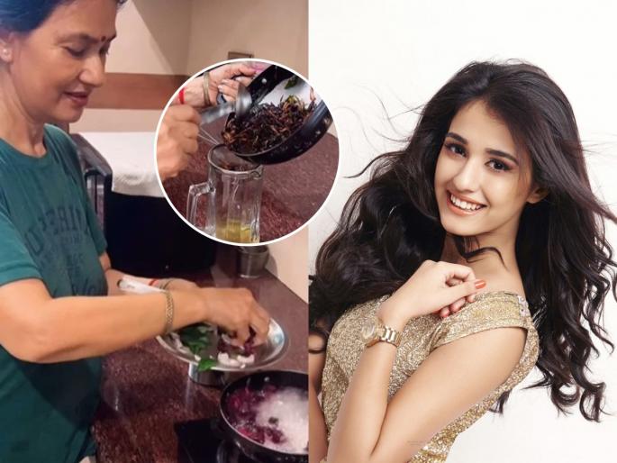 Disha Patani Mother Makes This Homemade Hair Oil For Hair Growth | दाट-सुंदर केसांसाठी दिशा पाटनीची आई घरीच बनवते हे खास तेल; किचनमधले २ पदार्थ-लांब केसांचं सिक्रेट