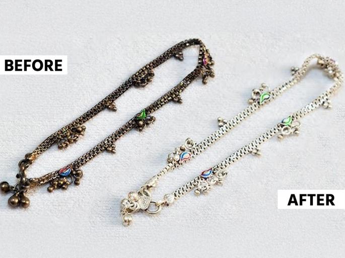 What Is The Fastest Way To Clean Silver Jewelry at Home How To Clean Silver anklets At Home | चांदीचे पैंजण काळे पडलेत-चमक गेली? ३ ट्रिक्स, नव्यासारखे चमकतील पैंजण-घरीच होईल पॉलिश