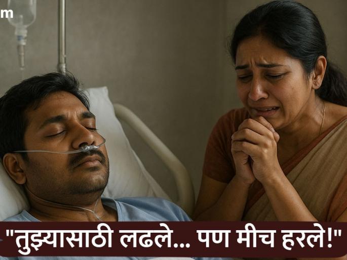 Chandrapur Crime: Extreme step while her husband was undergoing treatment, wife committed suicide in the hospital room; because... | Chandrapur Crime : पतीवर उपचार सुरू असतानाच टोकाचं पाऊल, पत्नीने रुग्णालयातील खोलीतच स्वतःला संपवलं; कारण... Chandrapur Crime: Extreme step while her husband was undergoing treatment, wife committed suicide in the hospital room; because... | Chandrapur Crime : पतीवर उपचार सुरू असतानाच टोकाचं पाऊल, पत्नीने रुग्णालयातील खोलीतच स्वतःला संपवलं; कारण...