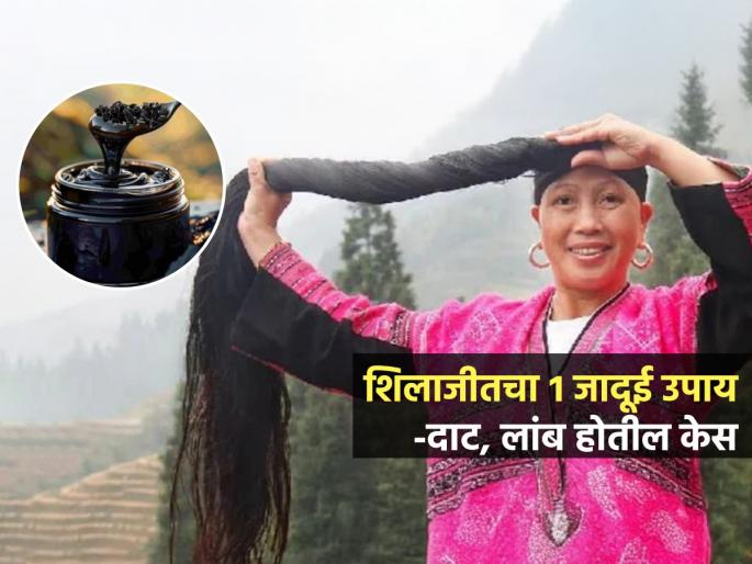 Shilajit For Hair Growth : How To Use Shilajit For Hair Growth Benefits Of Shilajit | केस पातळ झाले-भांग मोकळा दिसतो? शिलाजीतचा १ खास उपाय; झुपकेदार-दाट होतील केस