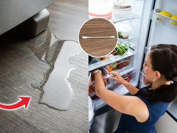 Water Coming Out Of Refrigerator Here Is The Solution How To Clean Small Hole Of Fridge | फ्रिजमधून पाणी बाहेर येतं? १ इअरबड घेऊन हा जुगाड करा, फ्रिज स्वच्छ होईल-पाणी साचणार नाही