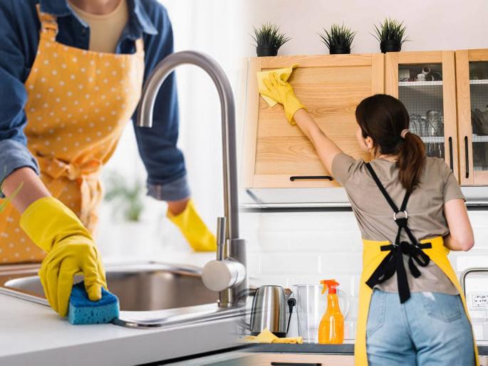 5 solutions - Keep the kitchen clean and sterile, keeping kitchen clean is very important | किचन वरुन चकचकीत ट्रॉल्या मात्र आतून घाणेरड्या, ५ उपाय- किचन ठेवा स्वच्छ आणि निर्जंतूक