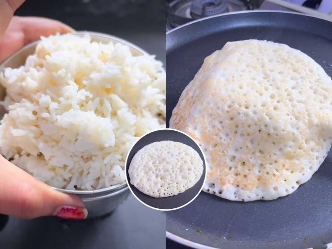 How To Make Uttapam Of Leftover Rice : Rice Uttapam Recipe Easy Uttapam Recipe | उरलेल्या भाताचा करा मऊ- जाळीदार उत्तपा; सोपी रेसिपी, नारळाच्या चटणीसोबत मस्त बेत