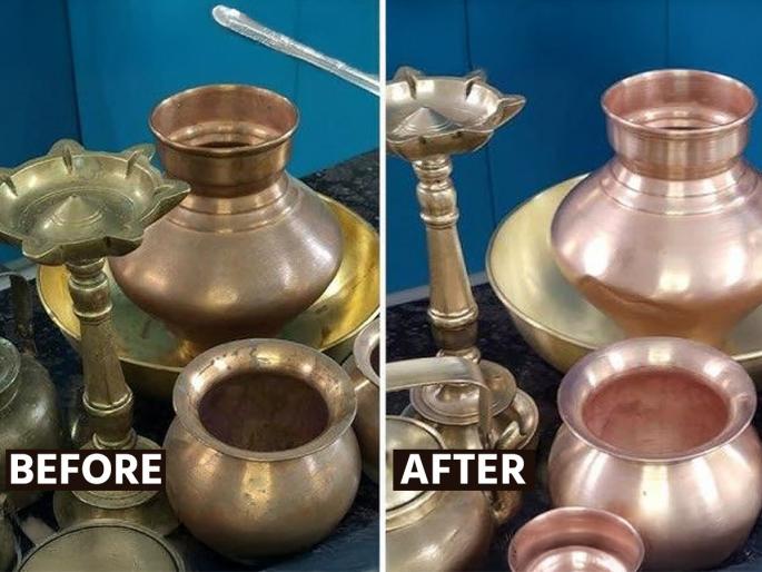 Copper utensils are good for health only if they are in this way, see how to clean it | तांब्याची भांडी या पद्धतीने घासली तरच आरोग्यासाठी चांगली ठरतात, पाहा कशी हाताळायला हवी Copper utensils are good for health only if they are in this way, see how to clean it | तांब्याची भांडी या पद्धतीने घासली तरच आरोग्यासाठी चांगली ठरतात, पाहा कशी हाताळायला हवी