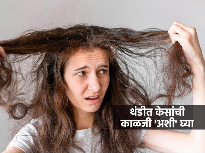 Hair becomes frizzy in the winter? dry hair looks terrible! Change 3 habits, hair will become silky soft | थंडीत केसांचा झाडू होतो, कोरड्या केसांमुळे दिसतो भयानक! ३ सवयी बदला, केस होतील रेशीम मऊ