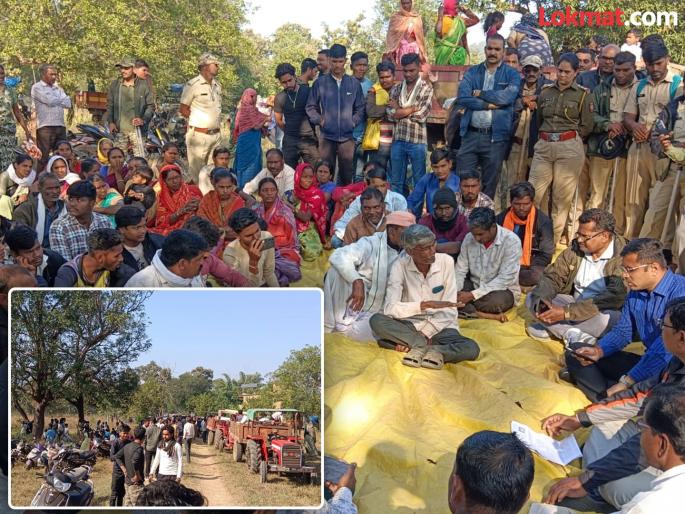 Send us to our native village! Villagers' protest begins in the area of Navegaon Tiger Reserve | आम्हाला आमच्या मूळ गावी पाठवा ! नवेगाव व्याघ्र प्रकल्पातील परिसरात गावकऱ्यांचे आंदोलन