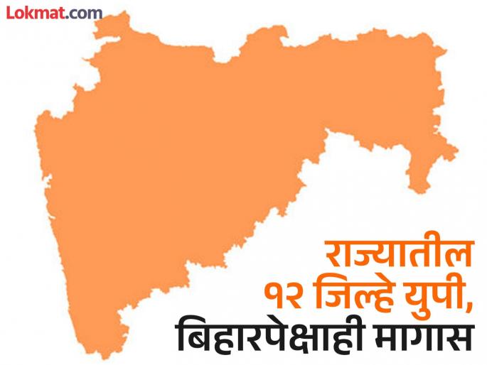 12 districts of the state are even more backward than Uttar Pradesh and Bihar! Claims of all-round development are false; Poor and extremely poor districts are ignored | राज्यातील १२ जिल्हे उत्तर प्रदेश, बिहारपेक्षाही मागास ! सर्वांगीण विकासाचे दावे फोल; गरीब, अतिगरीब जिल्ह्यांकडे दुर्लक्ष 12 districts of the state are even more backward than Uttar Pradesh and Bihar! Claims of all-round development are false; Poor and extremely poor districts are ignored | राज्यातील १२ जिल्हे उत्तर प्रदेश, बिहारपेक्षाही मागास ! सर्वांगीण विकासाचे दावे फोल; गरीब, अतिगरीब जिल्ह्यांकडे दुर्लक्ष