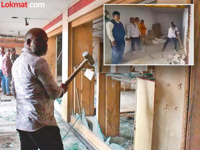 Municipal Corporation's action against unauthorized construction in Poonam Chamber stopped halfway | मनपाची पूनम चेंबरमधील अनधिकृत बांधकामावरील कारवाई अर्ध्यावर थांबली Municipal Corporation's action against unauthorized construction in Poonam Chamber stopped halfway | मनपाची पूनम चेंबरमधील अनधिकृत बांधकामावरील कारवाई अर्ध्यावर थांबली