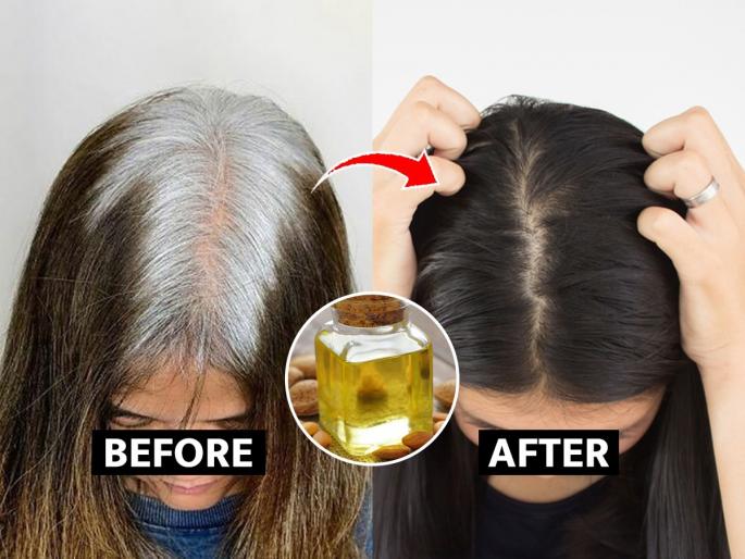 Diwali special natural hair darkening trick How to get black hair naturally at home with almonds Simple 20 rupee home remedy for black hair | २० रुपयांत केस होतील काळेभोर! तव्यावर 'या' पद्धतीने भाजा बदाम, दिवाळीत पार्लरचा खर्च वाचेल