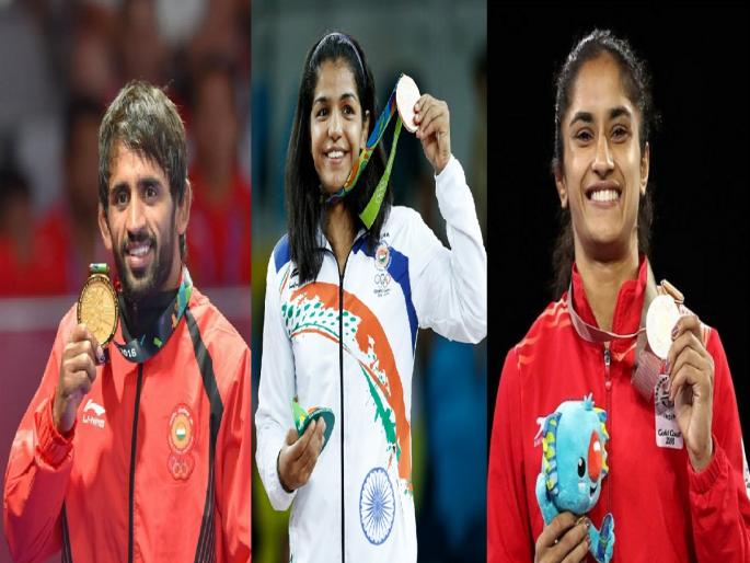 Wrestler Protest: Bajrang Punia, Sakshi Malik and Vinesh Phogat; Who has how many and which medals? Find out | Wrestler Protest: बजरंग पुनिया, साक्षी मलिक आणि विनेश फोगाट; कोणाकडे किती आणि कोणते मेडल? जाणून घ्या... Wrestler Protest: Bajrang Punia, Sakshi Malik and Vinesh Phogat; Who has how many and which medals? Find out | Wrestler Protest: बजरंग पुनिया, साक्षी मलिक आणि विनेश फोगाट; कोणाकडे किती आणि कोणते मेडल? जाणून घ्या...