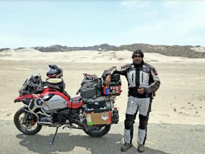 Debashish Ghosh completed the World tour | पाच खंड, ३५ देश, २७० दिवस, ६८ हजार किलोमीटरचा थरारक प्रवास, देबाशिष घोष यांनी केली पृथ्वी प्रदक्षिणा पूर्ण Debashish Ghosh completed the World tour | पाच खंड, ३५ देश, २७० दिवस, ६८ हजार किलोमीटरचा थरारक प्रवास, देबाशिष घोष यांनी केली पृथ्वी प्रदक्षिणा पूर्ण