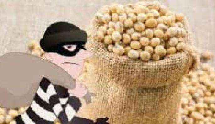 Thieves caught red-handed stealing soybeans | मध्यरात्री सोयाबीनची चोरी, पोते दुचाकीवर टाकून निघणार तेवढ्यात मालकाला जाग आली अन्..