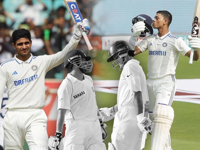 India vs England 2nd Test Live Update : Centuries for India's two young batters Shubman Gill and Yashasvi Jaiswal. The last time two under-25 batters scored a 100 for India in the same Test match was vs England in Nottingham in 1996 - Sachin Tendulkar and | २८ वर्षानंतर भारतीय क्रिकेटमध्ये घडला पराक्रम; शुबमन-यशस्वीने गिरवला सचिन-गांगुलीचा कित्ता