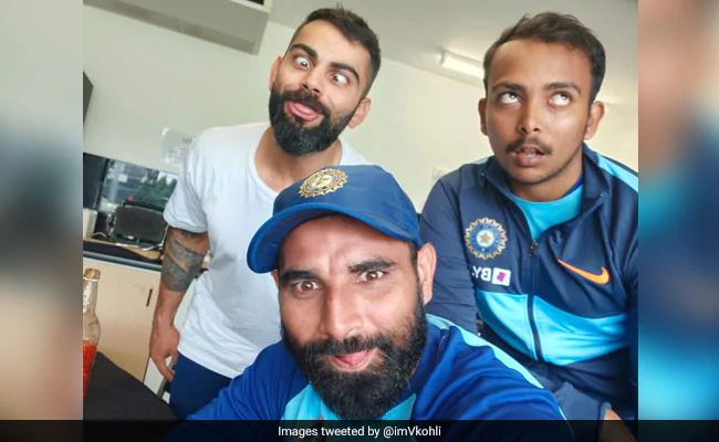 Virat Kohli posted Goofy Pic in which The Funniest Memes made, Mohammed shami and prithvi shaw are also in this pic | 'चिकना' विराट कोहली 'चकणा' होतो तेव्हा...; दोस्तांचा फोटो धम्माल, मीम्स त्याहून धमाकेदार