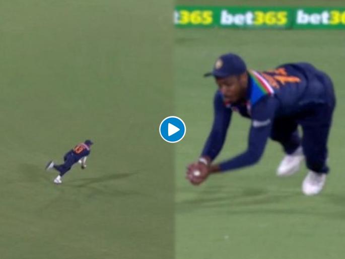 India vs Australia : Concussion Substitute Yuzvendra Chahal gets the two wicket for India, hardik & Sanju take brilliant catch, Video | India vs Australia : बदली खेळाडू युजवेंद्र चहलचे ऑसींना धक्के; हार्दिक-संजू यांनी टिपले अफलातून झेल, Video