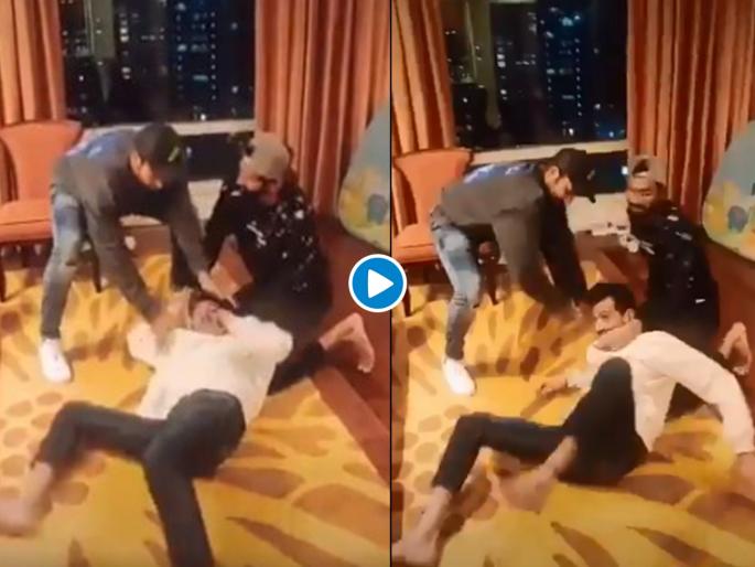 Another tik tok video by Yuzvendra chahal, but this time he is with rohit sharma and khalil ahmed svg | रोहित शर्मानं युजवेंद्र चहलला दिले फटके, Video व्हायरल