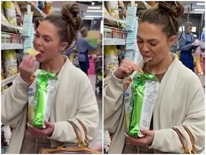 Disgusting act of woman spitting in food and water bottle at mall | विचित्रपणाचा कळस! मॉलमध्ये खाण्याच्या वस्तूंवर थुंकत होती महिला; सोशल मिडियावर व्हायरल झाला व्हिडिओ अन्... Disgusting act of woman spitting in food and water bottle at mall | विचित्रपणाचा कळस! मॉलमध्ये खाण्याच्या वस्तूंवर थुंकत होती महिला; सोशल मिडियावर व्हायरल झाला व्हिडिओ अन्...