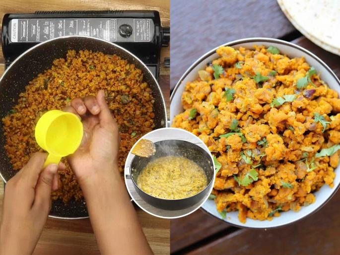 Maharashtra food: Make spicy jhunka, monsoon food recipes, easy and quick recipe | Maharashtra food : करा झणझणीत झुणका, पावसाळ्यात झुणका भाकरीचा बेत म्हणजे चमचमीत मेजवानी!