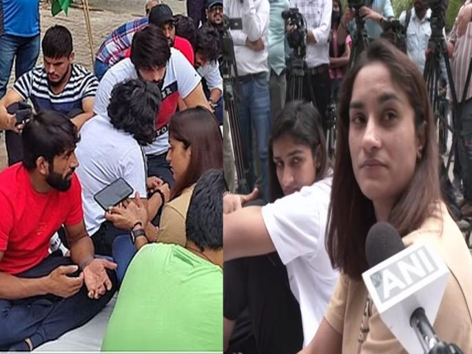 Prime Minister Narendra Modi hear our call; sakshi malik, punia, phogat Serious allegations of wrestlers against BJP MP Brijbhushan singh, Police, Ministry | पंतप्रधान मोदी आमची हाक ऐका; बृजभूषण, पोलीस, मंत्रालयाविरोधात पैलवानांचे गंभीर आरोप Prime Minister Narendra Modi hear our call; sakshi malik, punia, phogat Serious allegations of wrestlers against BJP MP Brijbhushan singh, Police, Ministry | पंतप्रधान मोदी आमची हाक ऐका; बृजभूषण, पोलीस, मंत्रालयाविरोधात पैलवानांचे गंभीर आरोप