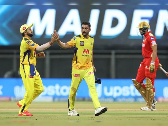 IPL 2021, CSK vs PBKS T20 Live : ‘Ja Ja’ – MS Dhoni brushes off lbw appeal made by Deepak Chahar against PBKS | IPL 2021, CSK vs PBKS T20 Live : चार विकेट्स घेणाऱ्या दीपक चहरला कॅप्टन महेंद्रसिंग धोनी म्हणाला, 'जा जा'; Video Viral IPL 2021, CSK vs PBKS T20 Live : ‘Ja Ja’ – MS Dhoni brushes off lbw appeal made by Deepak Chahar against PBKS | IPL 2021, CSK vs PBKS T20 Live : चार विकेट्स घेणाऱ्या दीपक चहरला कॅप्टन महेंद्रसिंग धोनी म्हणाला, 'जा जा'; Video Viral