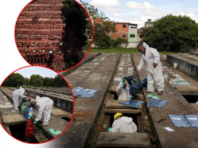 Brazil’s begins exhuming old graves to make space for COVID-19 dead ...