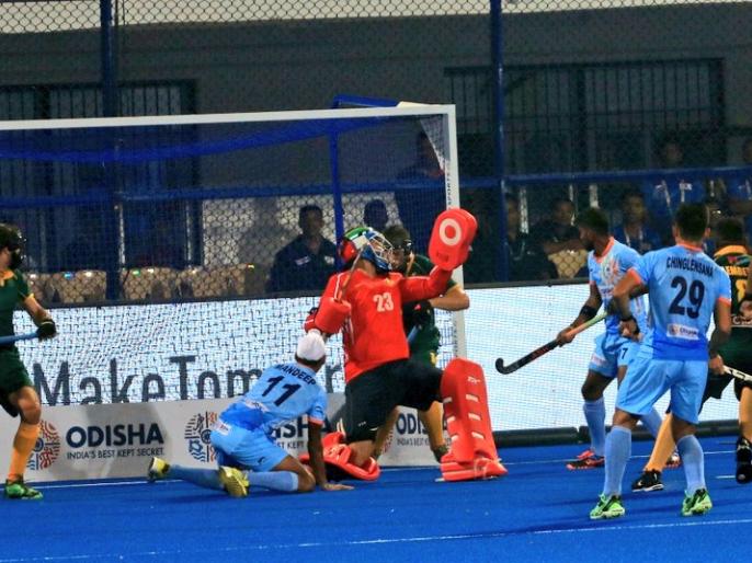 Hockey World Cup 2018: India's second goal against South Africa | Hockey World Cup 2018 : दक्षिण आफ्रिकेविरुद्ध भारताचा दुसरा गोल Hockey World Cup 2018: India's second goal against South Africa | Hockey World Cup 2018 : दक्षिण आफ्रिकेविरुद्ध भारताचा दुसरा गोल