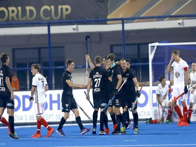 Hockey World Cup 2018: New Zealand's beat france by 2-1 margin | Hockey World Cup 2018 : न्यूझीलंडची विजयी सलामी, फ्रान्सचा उत्तम खेळ Hockey World Cup 2018: New Zealand's beat france by 2-1 margin | Hockey World Cup 2018 : न्यूझीलंडची विजयी सलामी, फ्रान्सचा उत्तम खेळ