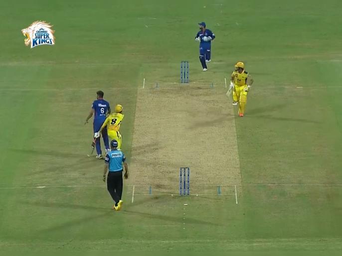 IPL 2021 CSK vs DC Live T20 Score : R Jadeja stumbles into the bowler as he turned back for the second, Suresh Raina Run OUT, Video | IPL 2021 : CSK vs DC T20 Live : गोलंदाज आडवा आला अन् सुरेश रैना धावबाद झाला, नव्या वादाची चिन्ह, Video IPL 2021 CSK vs DC Live T20 Score : R Jadeja stumbles into the bowler as he turned back for the second, Suresh Raina Run OUT, Video | IPL 2021 : CSK vs DC T20 Live : गोलंदाज आडवा आला अन् सुरेश रैना धावबाद झाला, नव्या वादाची चिन्ह, Video