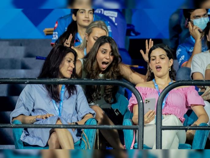 IPL 2021 : What surprised Ritika Sajdeh, Natasa Stankovic during MI vs KKR match? Mumbai Indians solve mystery for fans | IPL 2021: मुंबई वि. कोलकाता सामन्यात रितिका, नताशा यांनी का दिली होती अशी रिअॅक्शन?; मुंबई इंडियन्सनं सांगितलं कारण IPL 2021 : What surprised Ritika Sajdeh, Natasa Stankovic during MI vs KKR match? Mumbai Indians solve mystery for fans | IPL 2021: मुंबई वि. कोलकाता सामन्यात रितिका, नताशा यांनी का दिली होती अशी रिअॅक्शन?; मुंबई इंडियन्सनं सांगितलं कारण
