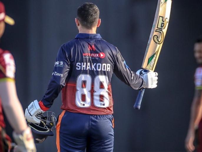 T10 League : Abdul Shakoor’s slams 14 ball 50 to secure Maratha Arabians win over Northern Warriors | T10 League : अब्दुल शकूरचा कहर; चोपलं १४ चेंडूंत अर्धशतक, मराठा अरेबियन्सला मिळवून दिला एकहाती विजय T10 League : Abdul Shakoor’s slams 14 ball 50 to secure Maratha Arabians win over Northern Warriors | T10 League : अब्दुल शकूरचा कहर; चोपलं १४ चेंडूंत अर्धशतक, मराठा अरेबियन्सला मिळवून दिला एकहाती विजय
