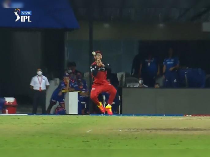 IPL 2021 Mi vs RCB Live T20 Score : Krunal Pandya hit dropped by Virat Kohli and hits RCB Captain on just below right eye | IPL 2021 : MI vs RCB T20 Live : काळजाचा ठोका चुकला, विराट कोहलीच्या डोळ्याच्या खाली चेंडूचा फटका बसला, Video IPL 2021 Mi vs RCB Live T20 Score : Krunal Pandya hit dropped by Virat Kohli and hits RCB Captain on just below right eye | IPL 2021 : MI vs RCB T20 Live : काळजाचा ठोका चुकला, विराट कोहलीच्या डोळ्याच्या खाली चेंडूचा फटका बसला, Video