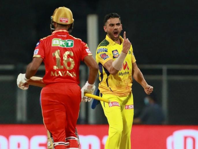 IPL 2021 : Deepak Chahar dedicates best ever IPL performance to boy who messaged him 'Bhai agla match mat khelna' | IPL 2021 : 'भाई अगला मॅच मत खेलना', सांगणाऱ्याची दीपक चहरनं केली बोलती बंद, PBKSविरुद्धची खेळी केली समर्पीत! IPL 2021 : Deepak Chahar dedicates best ever IPL performance to boy who messaged him 'Bhai agla match mat khelna' | IPL 2021 : 'भाई अगला मॅच मत खेलना', सांगणाऱ्याची दीपक चहरनं केली बोलती बंद, PBKSविरुद्धची खेळी केली समर्पीत!
