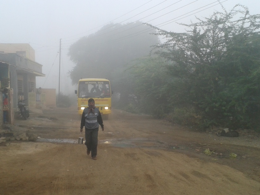 Farmers are shocked by the dense fog and medicine | दाट धुके अन् दवामुळे शेतकरी हैराण