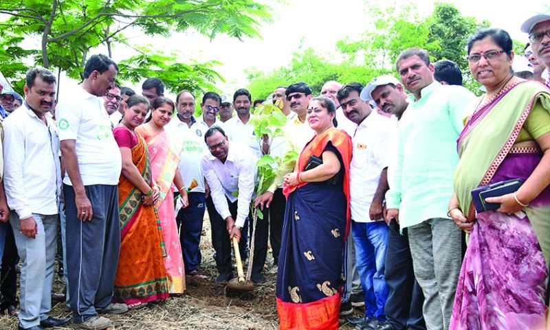 Launch of tree plantation drive by planting three lakh saplings in Nagpur district | नागपूर जिल्ह्यात तीन लाख रोपटी लावून वृक्षलागवड मोहिमेचा शुभारंभ