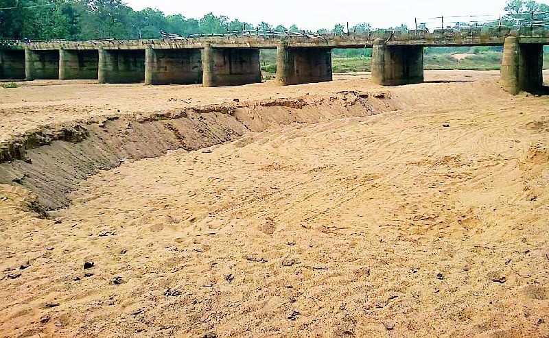 Sand piles threaten the bridge | रेती उपशाने पुलाला धोका