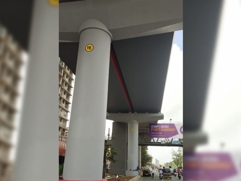Metro pillars will be painted in gray and red | करड्या आणि लाल रंगांनी बहरणार मेट्रोचे खांब