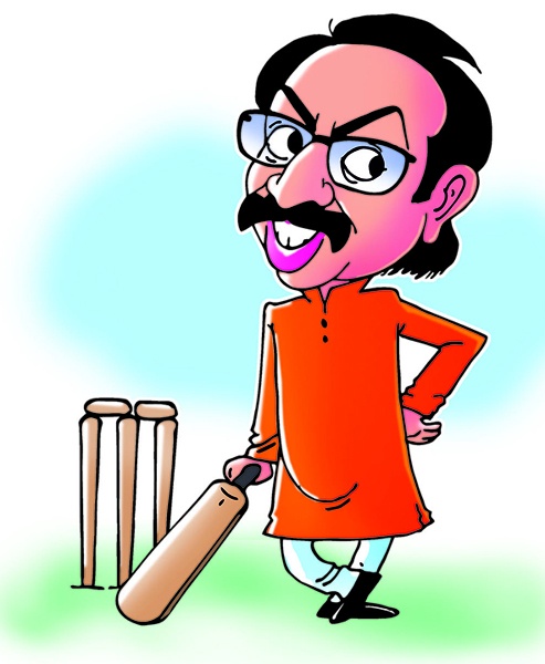 The team scored a century. . But Sanjaybhau's wicket fell! | टीमनं सेन्चुरी मारली. . पण संजयभाऊंची विकेट पडली !