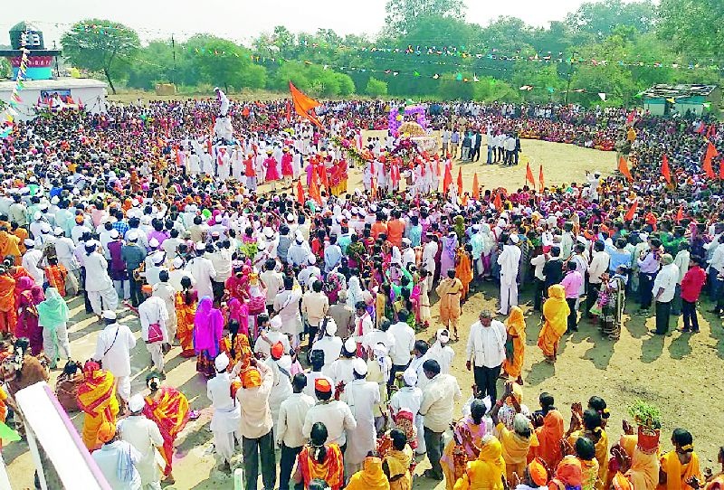 Kejaji's chanting of ghorad dumadumale | केजाजींच्या जयघोषाने घोराड दुमदुमले