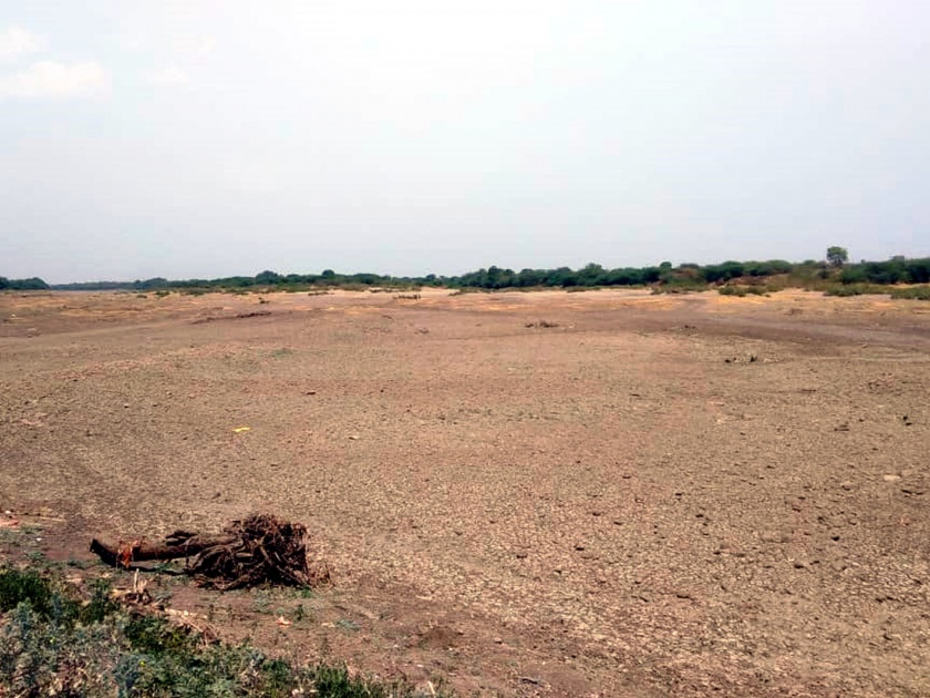 Parbhani: Godavari dry up due to lack of water | परभणी : पाण्याअभावी गोदावरी कोरडी पडली