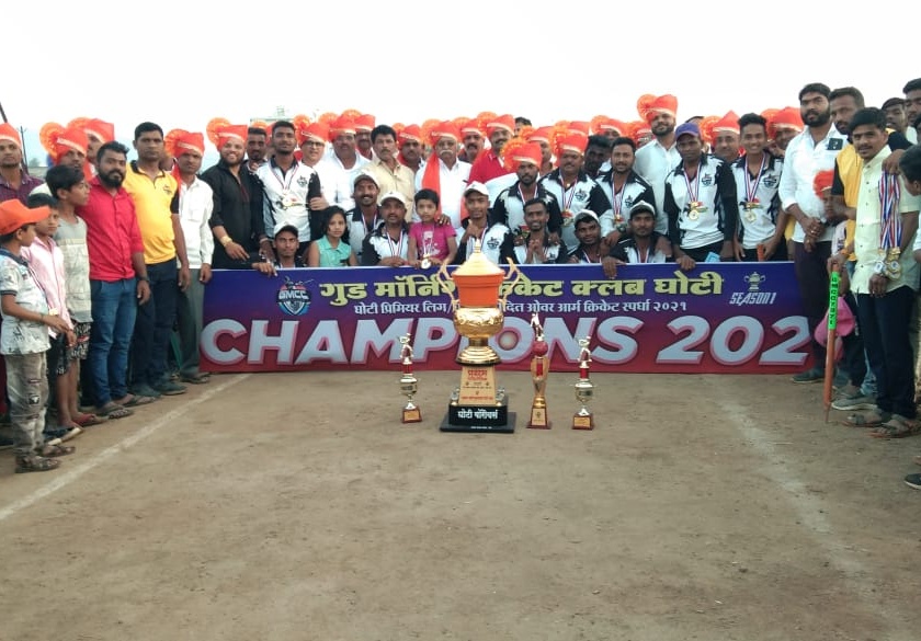 Ghoti Warriors team wins cricket tournament | क्रिकेट स्पर्धेत घोटी वॉरियर्स संघ विजेता